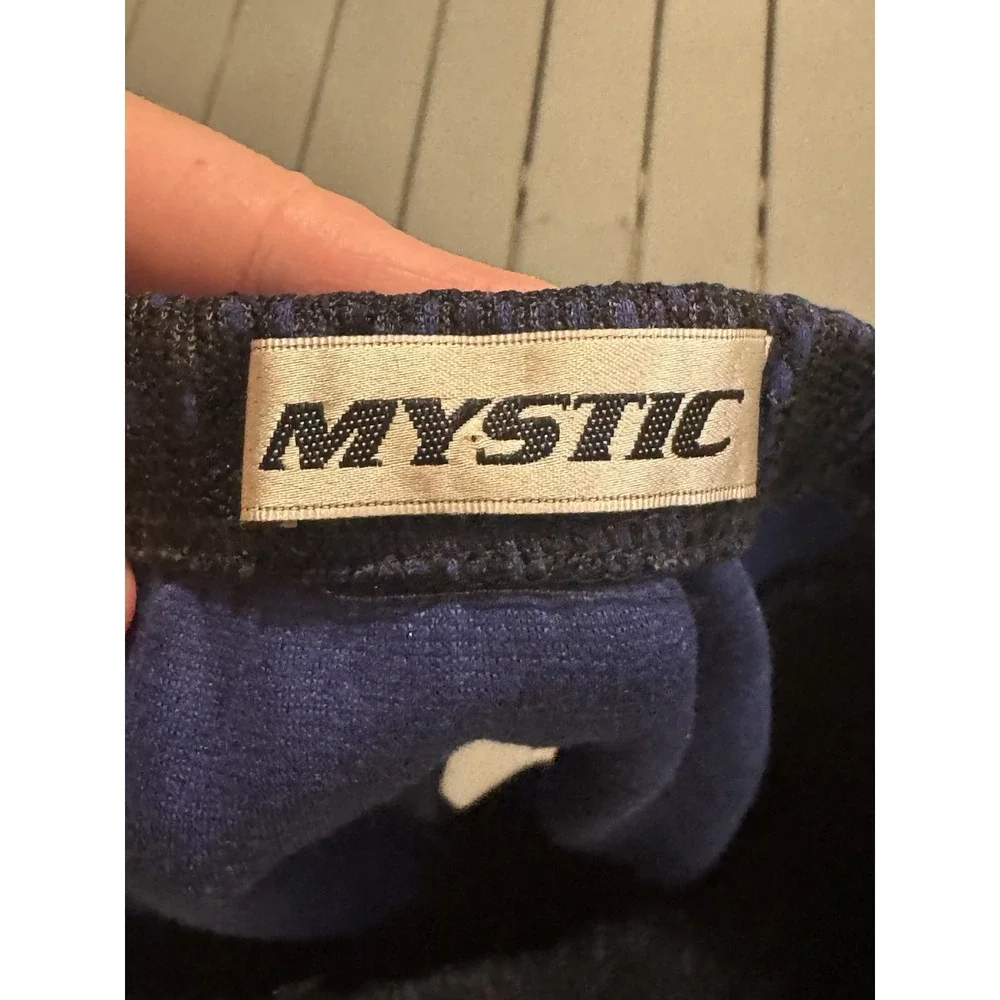 Mystic Navy Blue Strapless Y2K Vintage Hoco Dress With Black Stitch Overlay Sz M